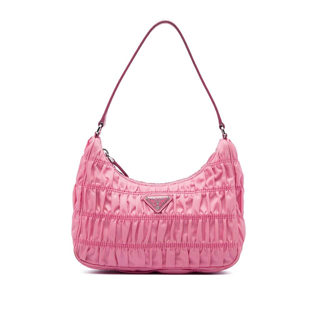 Prada Hobo Tessuto Gaufre With Saffiano #376185P87B
